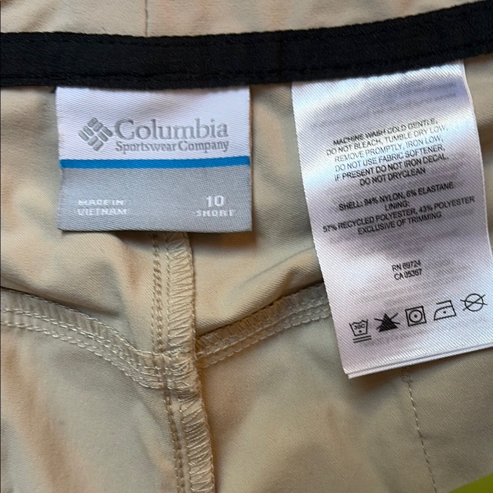 New Columbia Women's Tan Pants 10 Short - Picture 5 of 6